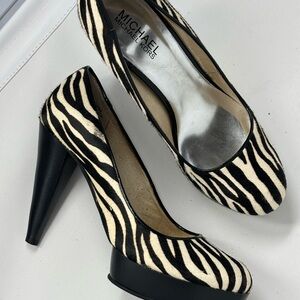 Zebra print heels